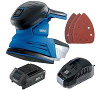 Draper D20 20V Tri-Base (Detail) Sander with 2Ah Battery and Charger