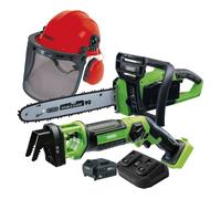 Draper D20 Cordless Garden ChainSaw & Pruning Saw Kit With Forestry Helmet 99763