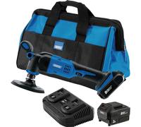 Draper 99735 D20 20V Dual Action Polisher Kit 125Mm 2 X 3.0Ah Batteries 1 X Fast Charger each