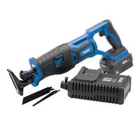 Draper D20 20V Brushless Reciprocating Saw, 1 x 3.0Ah Battery, 1 x Fast Charger