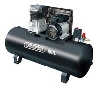 Draper Air Compressor - Belt Drive, 3HP, 150ltr