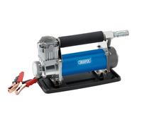 Draper DC Air Compressor 150PSI Tyre Inflator With Gauge & Nozzle Adaptors 99074