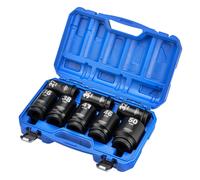 Draper Deep Impact Socket Set 8pc 1in Drive Metric Hi Torq 27 to 50mm Case 20210