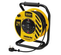 Draper Defender 4-Way Industrial Trade Cable Extension Reel, 50M