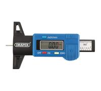 Draper Digital Tyre Tread Depth Gauge | Portable Automotive Car 25.4mm/1 Inch Reader | LCD Screen Measuring Tool | 92224