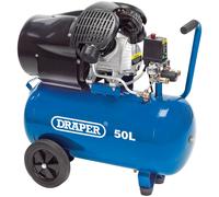 Draper Direct Drive V-Twin Oiled Air Compressor, 50L, 2.2kW