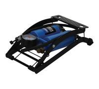 Draper Double-Cylinder Foot Pump | Pressure Gauge and Accessories | Portable Double Barrel Bike and Car Pump | Manual Inflator for Beds and Pools | 2