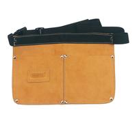Draper Double Pocket Nail Pouch Tool Storage Split Suede Leather Single Stitched