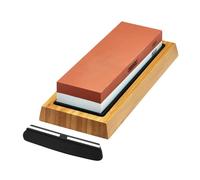 Draper 23949 Double Sided Whetstone Sharpening Stone with Non-Slip Base and Angle Guide, 1000/6000 Grit