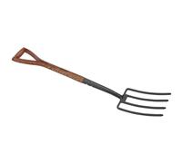 Draper DRA14301 Carbon Steel Garden Fork with Ash Handle, Black