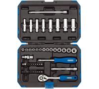 Draper DRAPER 1/4 SOCKET SET 47PC 16355 Metric Socket Set, 1/4" Sq. Dr. (47