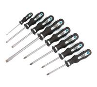 Draper 63589 Soft Grip Screwdriver 8 Piece Set, Blue
