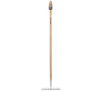 Draper Heritage Stainless Steel Garden Rake with Ash Handle