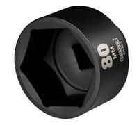 Draper Draper Hi-Torq Impact Socket, 1" Square Drive, 80mm - 08505 - 6-Point Cr-Mo Steel 08505