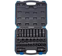 Draper Draper Impact Socket Set 3/8" 1/2" Square Drive 32 Pieces Socketry Black