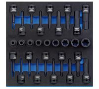 Draper Draper IT-EVA22 1/2'' Square Drive 28 Piece TX-STAR® and Hex Impact Socket Set