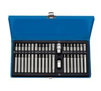 Draper Expert TX-STAR® 1/2" 40 Piece Hex & Spline Mechanics Bit Set | 3/8 Square Drive Hand Tool | Chrome Vanadium Steel Sockets Mechanics Car Tools | Steel Case | 33322