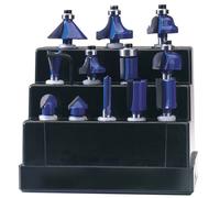 Draper 72892 12-Piece 1/4-Inch TCT Router Bit Set
