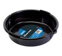 Draper 6L Oil / Fluid Drain Pan | 380mm Diameter | UV Stabiliser Drip Tray | Anti-Splash Lip | 15086