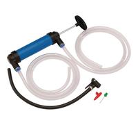 Draper Dual Purpose Air and Fluid Transfer Pump | Syphon Fuel Transfer Hand Pump | Oil Extractor Pump Syringe | 01082, Blue