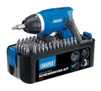 Draper CD36LIASF Storm Force 3.6v Cordless Screwdriver 1 x 1.3ah Integrated Li-ion Charger Case & Accessories