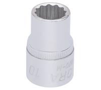 DRAPER Elora Bi-Hexagon Socket, 3/8" Sq. Dr., 10mm [25862]