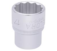 Draper Elora Bi-Hexagon Socket, 3/8" Sq. Dr., 17mm 25937