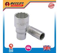 Draper Elora Deep Bi-Hexagon Socket, 1-2" Sq. Dr., 19mm 25119