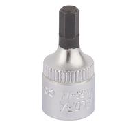 Draper Elora Hexagon Screwdriver Socket, 1/4" Sq. Dr., 4mm 11125