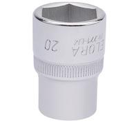 Draper Elora Hexagon Socket, 1/2" Sq. Dr., 20mm 15309