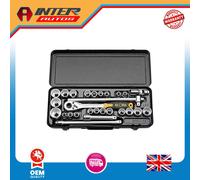Draper Elora Metric and Imperial Socket Set, 1-2" Sq. Dr. (28 Piece) 50650