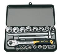 Draper Elora Metric Socket Set, 3/8" Sq. Dr. (18 Piece)
