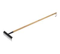 Draper Epoxy Coated Carbon Steel Garden Rake With Clear Lacquered Ash Handle x2