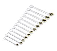 Draper Combination Spanner Set Expert HI-TORQ 03913 Metric Reversible Ratchet 12-Piece