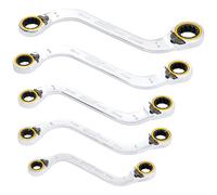 Draper Expert Hi-Torq® Double Ring Ratchet S-Shape Spanner Set (5 Piece) Pk 5 03947