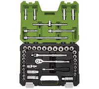 Draper Expert 04464 MM/AF Combined Socket Set 3/8" Sq Dr Grn 41 Pc