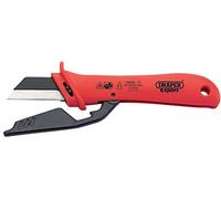Draper Expert 04616 180mm VDE Approved Fully Insulated Cable Knife, Red