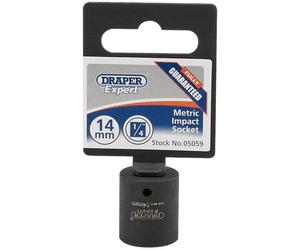 Draper Expert 05059 Expert Hi-Torq® 6 Point Impact Socket 1/4in Sq. Dr. 14Mm each
