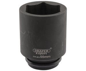 Draper Expert 05085 Expert Hi-Torq® 6 Point Deep Impact Socket 3/4in Sq. Dr. 55Mm each