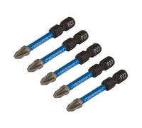 Draper Expert Impact Pozi Screwdriver Bits PZ2 50mm Pack of 5