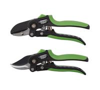 Draper Secateurs Set 200mm Bypass & Anvil Pruners, Carbon Steel Blades, 2pc (08986)