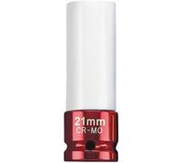 Draper 30640 Hi-Torq Wheel Nut Socket for Alloy Wheels, 21mm, Red