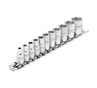 Draper Expert 1/4" 11pc Imperial Socket Rail - 16488