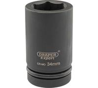 Draper Expert HI-TORQ® 6 Point Deep Impact Socket, 1"" Sq. Dr., 34mm