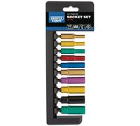 Draper Expert 10 Piece 1/4" Sq Dr Metric Deep Coloured Socket Set 4-13mm 50158