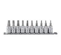 Draper Expert 10 Piece 3/8in Drive TORX-STAR® Socket Bit Set 48mmL T10-T50 16309