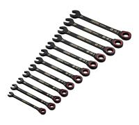 Draper Expert Hi-Torq® Metric Ratchet Combination Spanner Set Black (12 Piece) set 12 03896