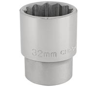 Draper Expert 12 Point Socket Chrome Vanadium Steel 3/4" Square Drive 32mm