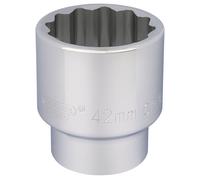 Draper Expert 12 Point Socket Chrome Vanadium Steel 3/4" Square Drive 42mm