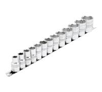 Draper Expert 13 Piece 1/2" Drive Socket Set Imperial on Rail